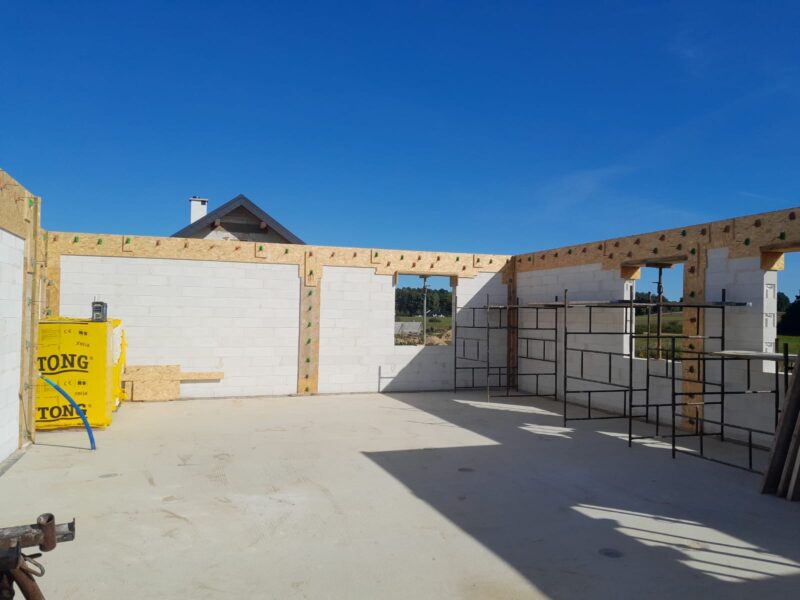 Działka budowlana wraz z powstającym domem jednorodzinnym w okolicy Świdwina