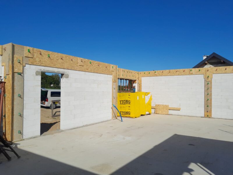 Działka budowlana wraz z powstającym domem jednorodzinnym w okolicy Świdwina